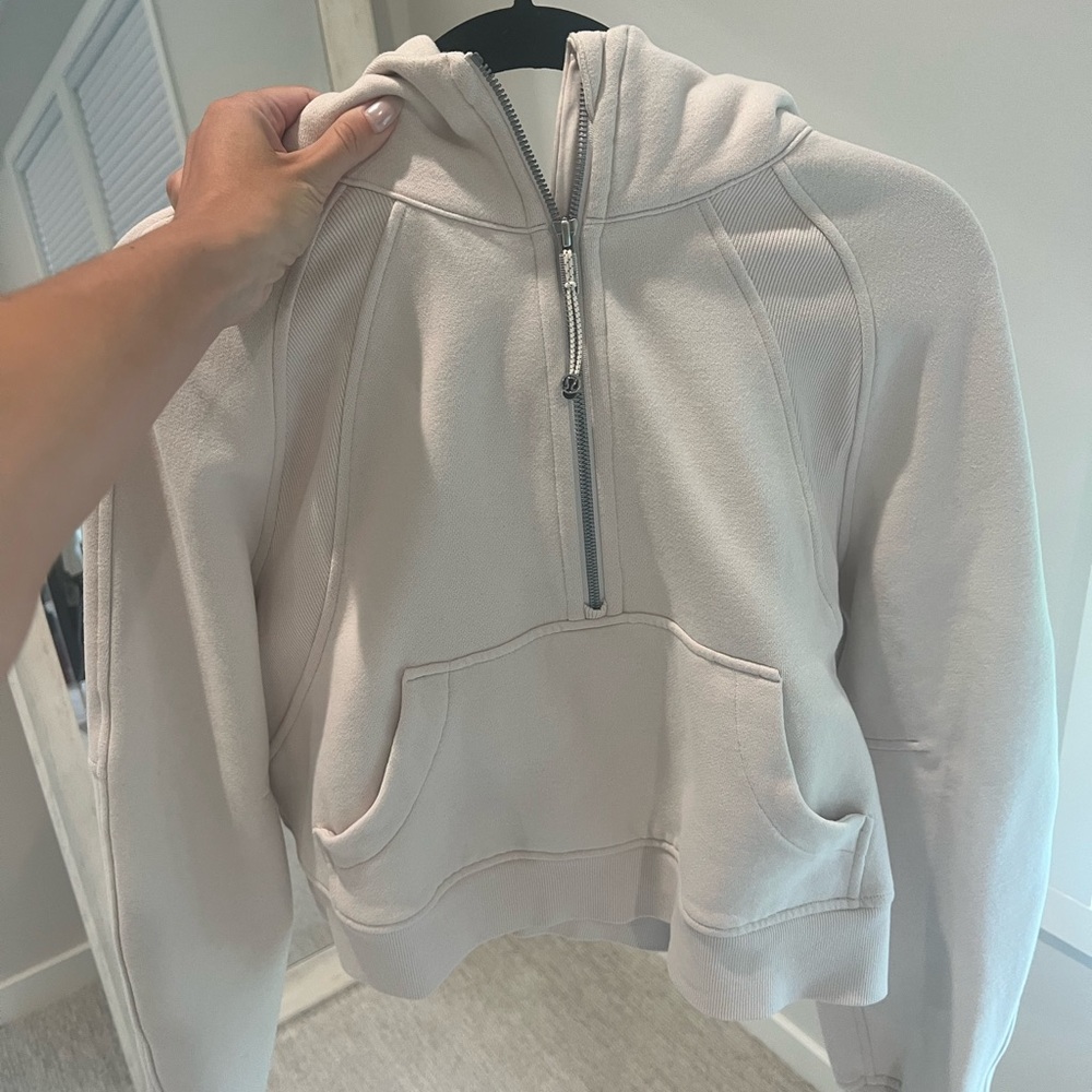 scuba oversized half zip hoodie